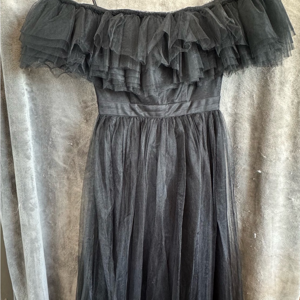 Black Gown with slit, size S , Rubber Ducky Productions